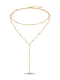Layered Beaded Gold Necklace