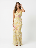 Floral Ruched Maxi Dress