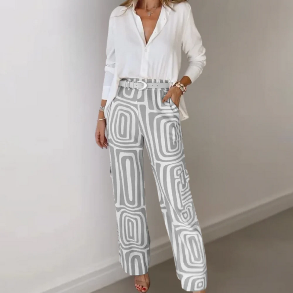 Geometric Print Two-Piece Set