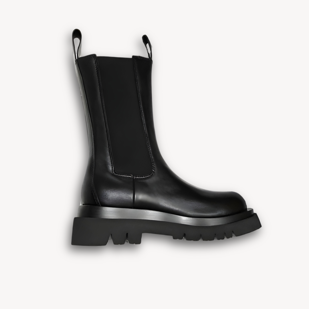Black Chunky Sole Chelsea Boots