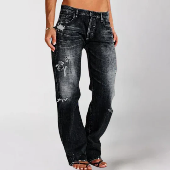 High Waist Cropped Wide Leg Jeans