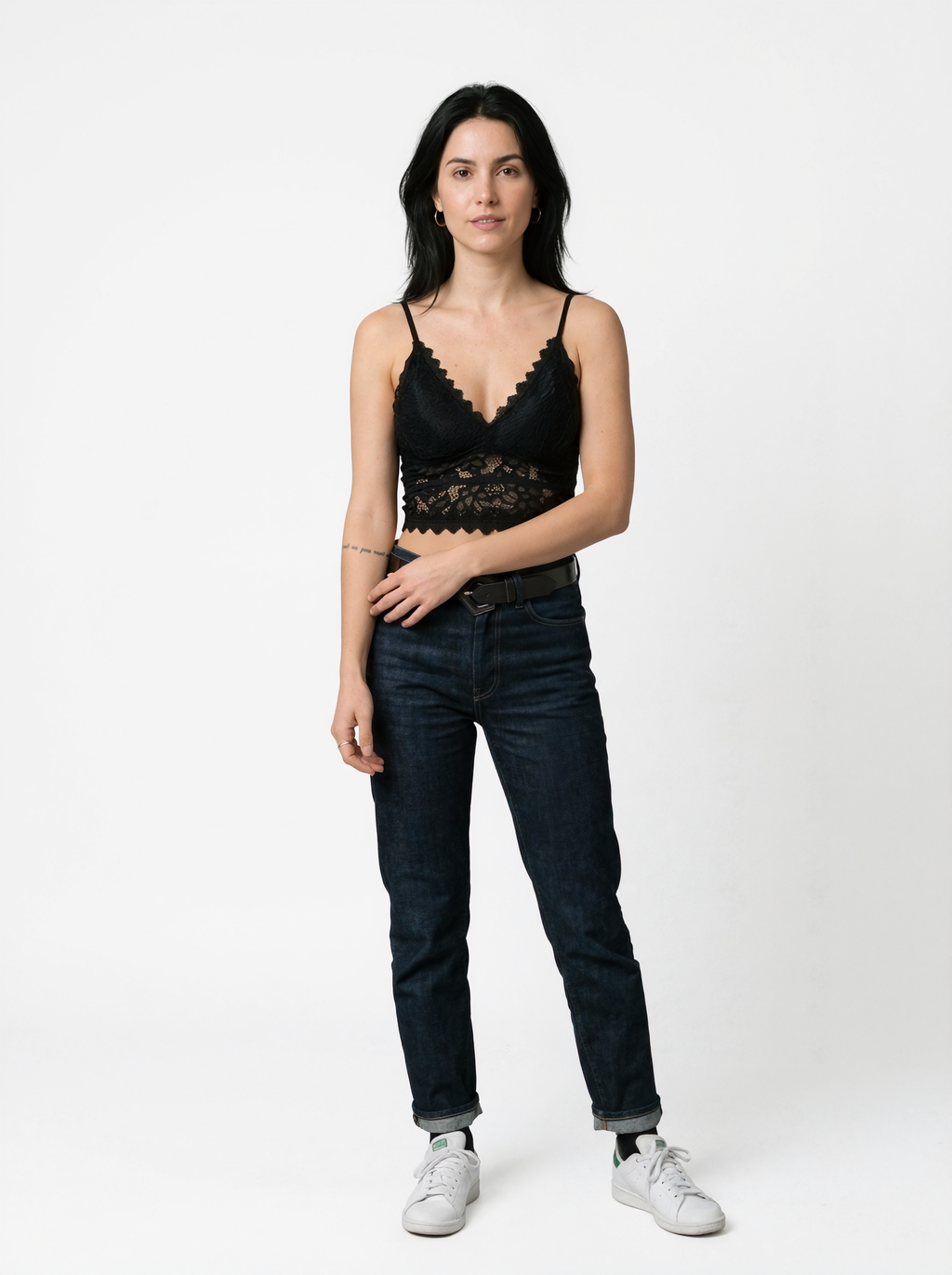 Relaxed Lace Cropped Top