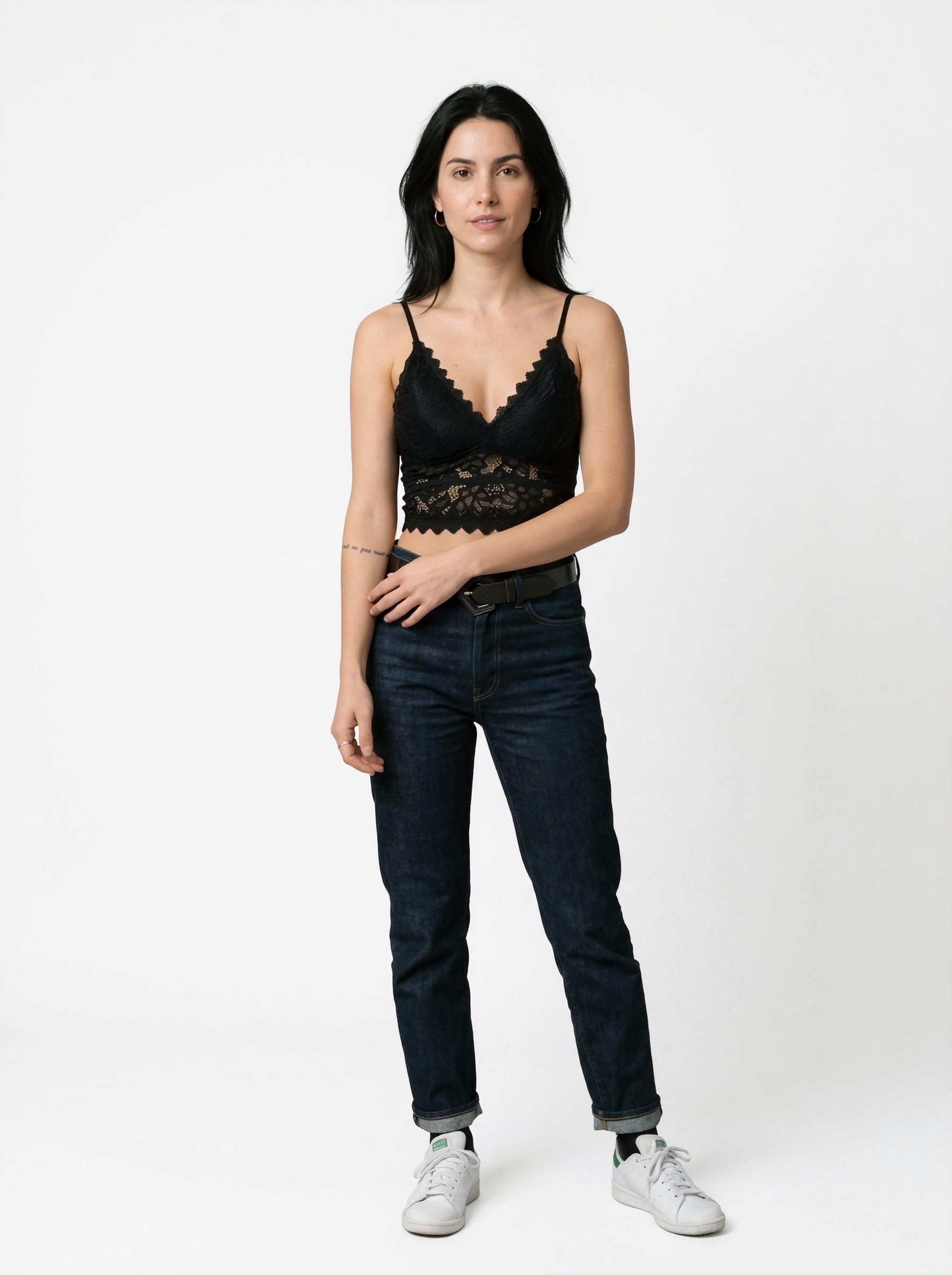 Relaxed Lace Cropped Top