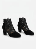 Embroidered High Heel Boots