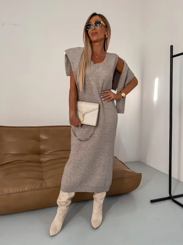 Relaxed Turtleneck Knit Sweater