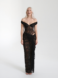 Sheer Lace Midi Dress