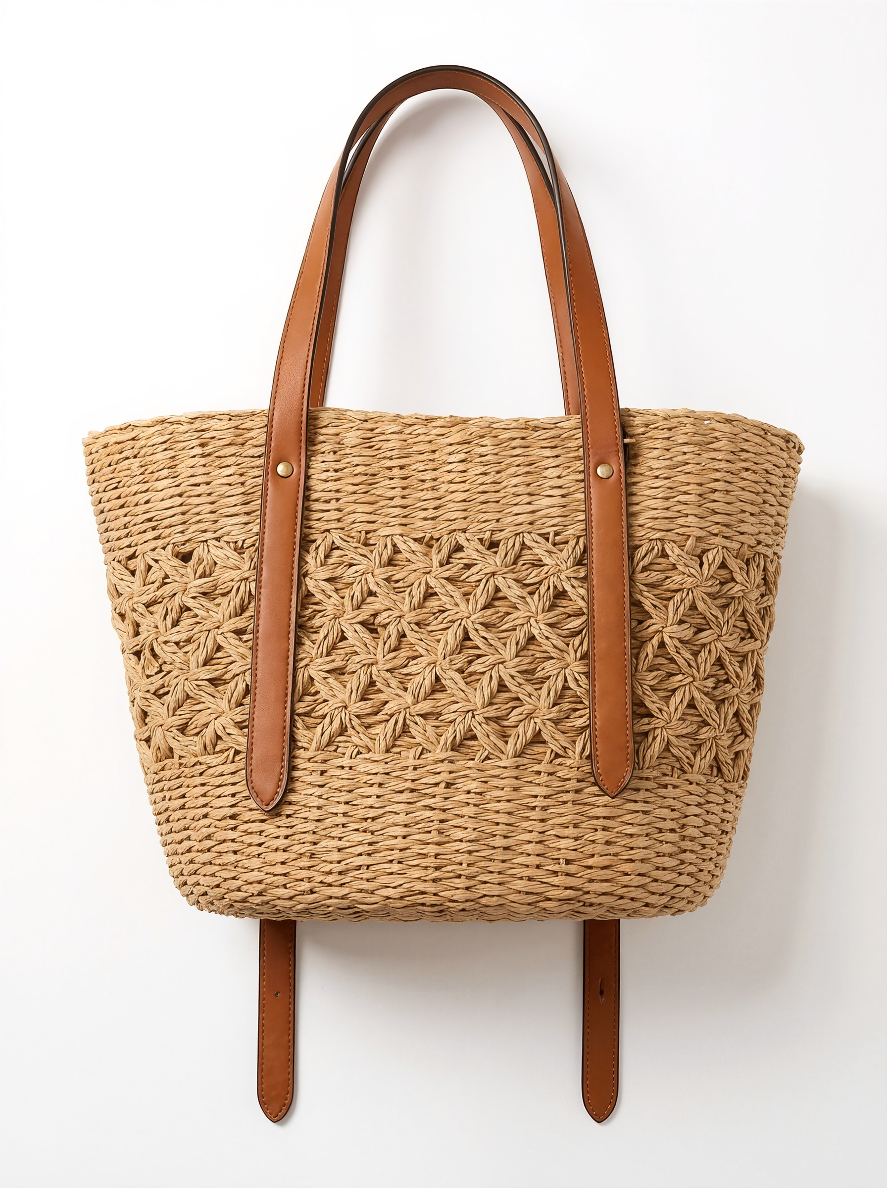 Bohemian Straw Tote Bag