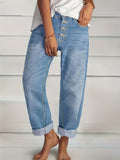 High Waist Straight Leg Jeans