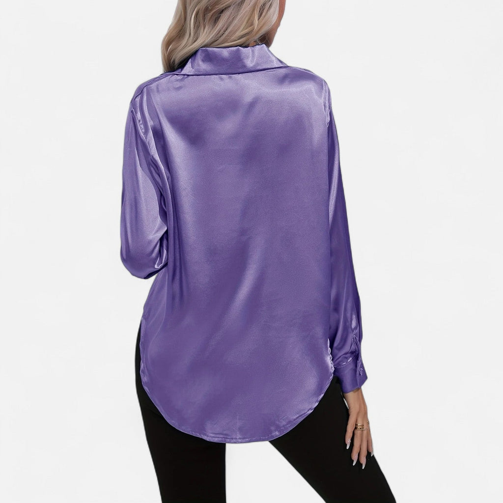 Satin Long Sleeve Blouse