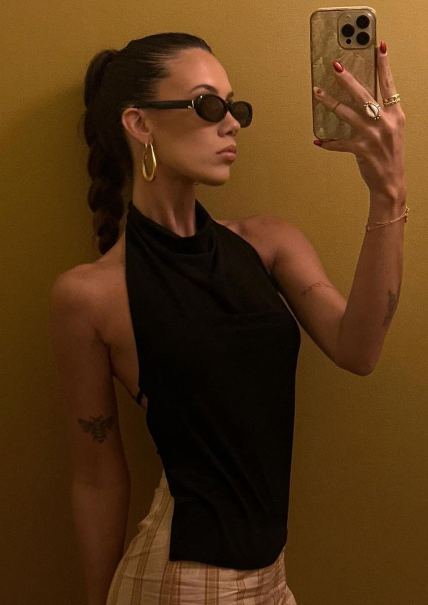 Gold Teardrop Hoop Earrings