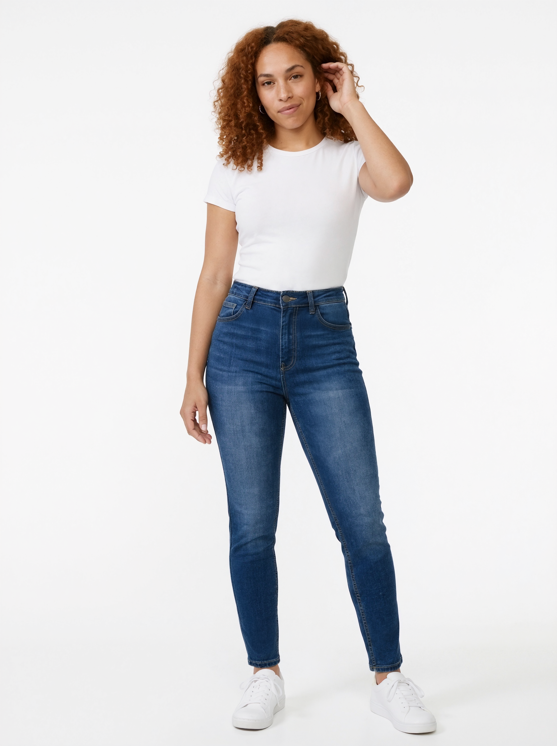 High-Rise Stretch Skinny Jeans