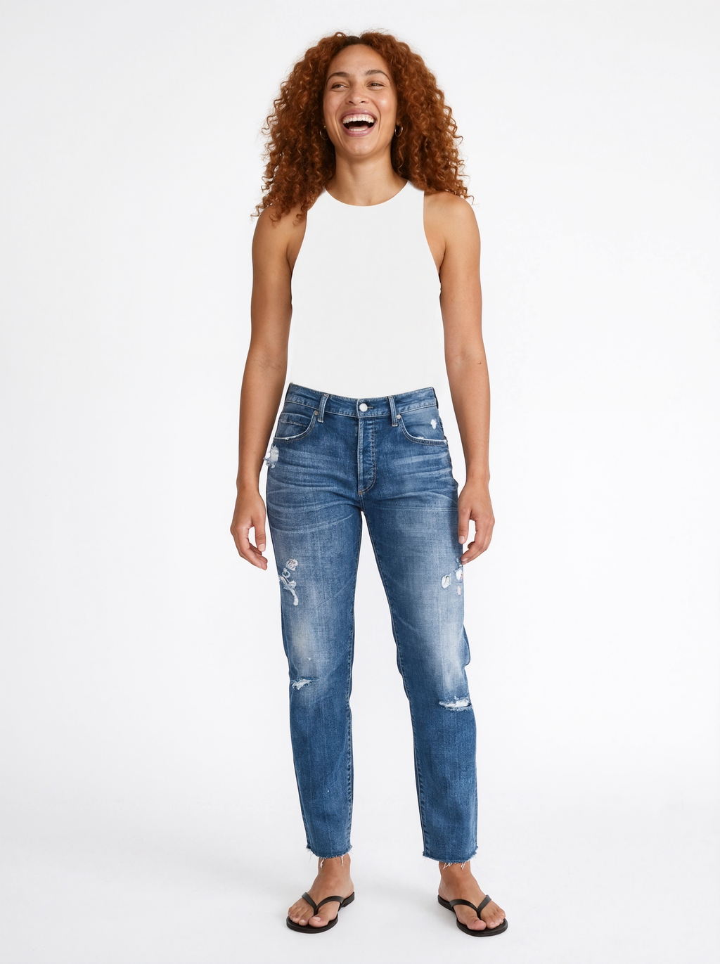 High Waist Slim Jeans