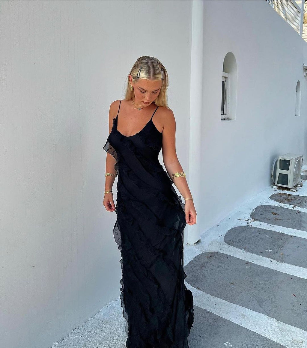 Summer Sleeveless Ruffle Dress