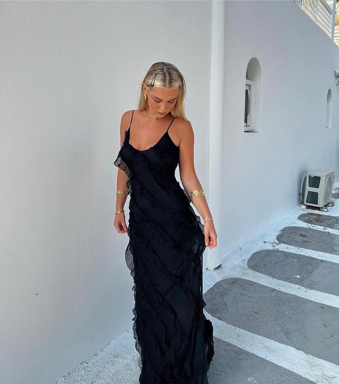 Summer Sleeveless Ruffle Dress