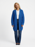 Oversized Blue Knit Cardigan