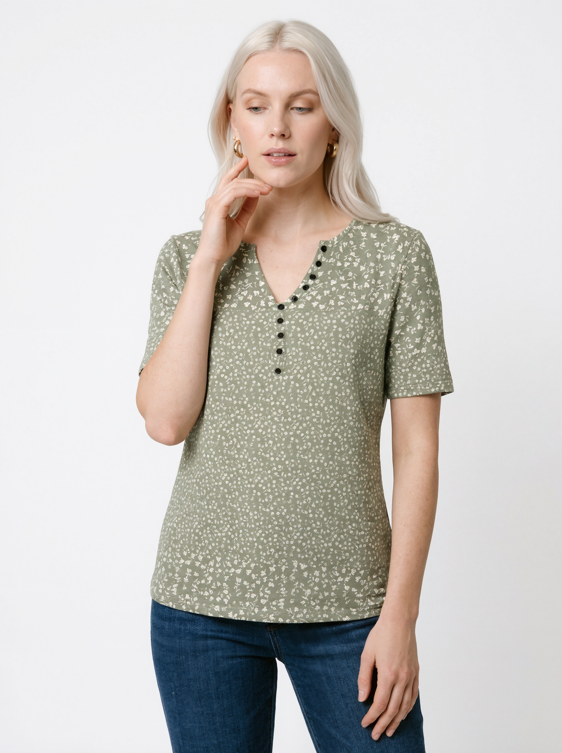 Floral Print Relaxed Blouse