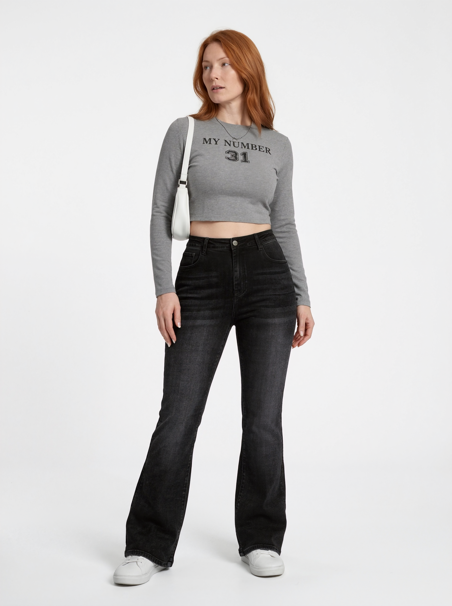Denim High Waist Flared Jeans