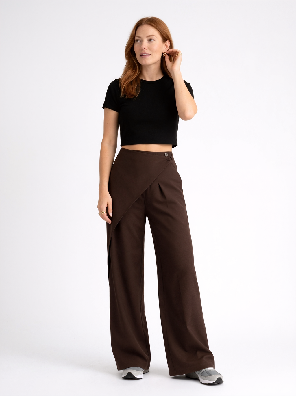 Wide Leg Asymmetrical Trousers