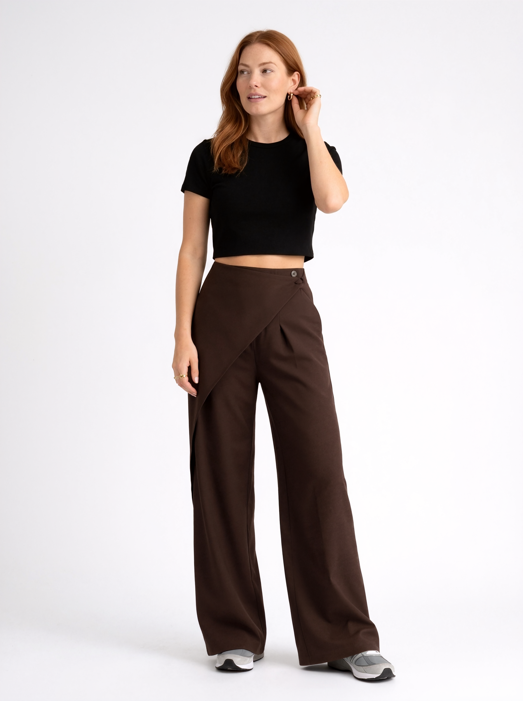 Wide Leg Asymmetrical Trousers