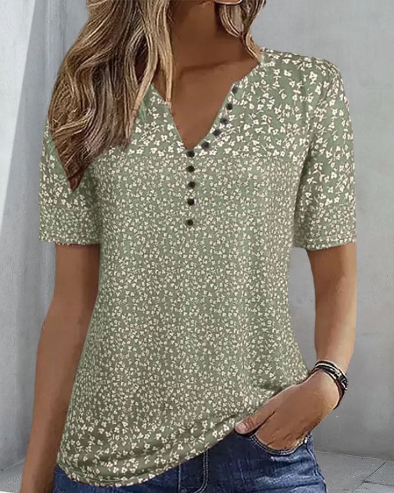 Floral Print Relaxed Blouse