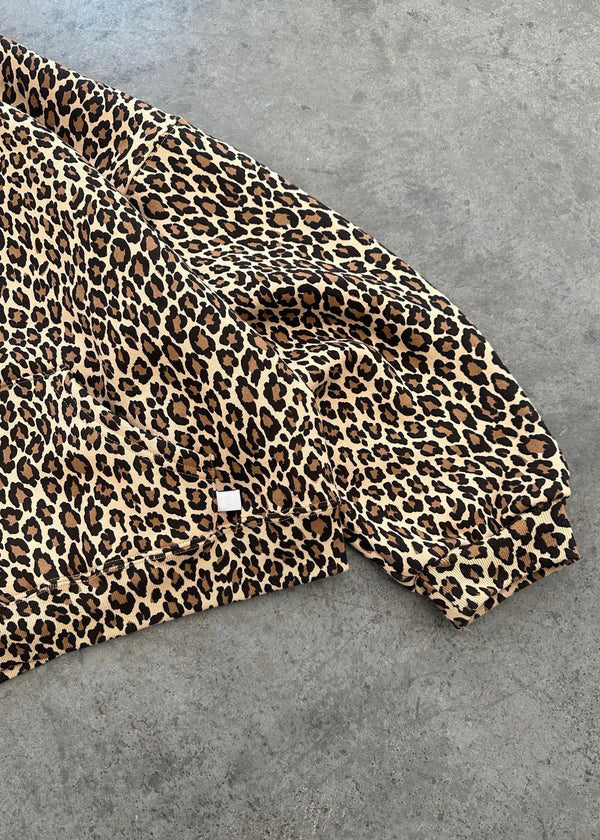 Relaxed Fit Leopard Print Hoodie