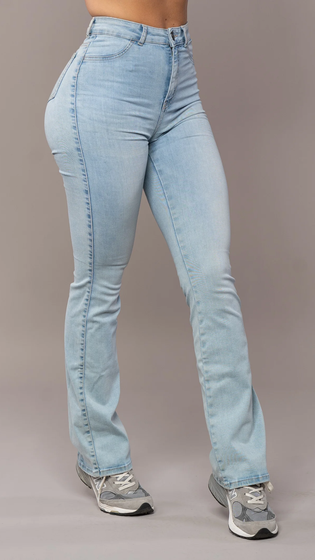 High Waist Stretch Flared Denim Jeans