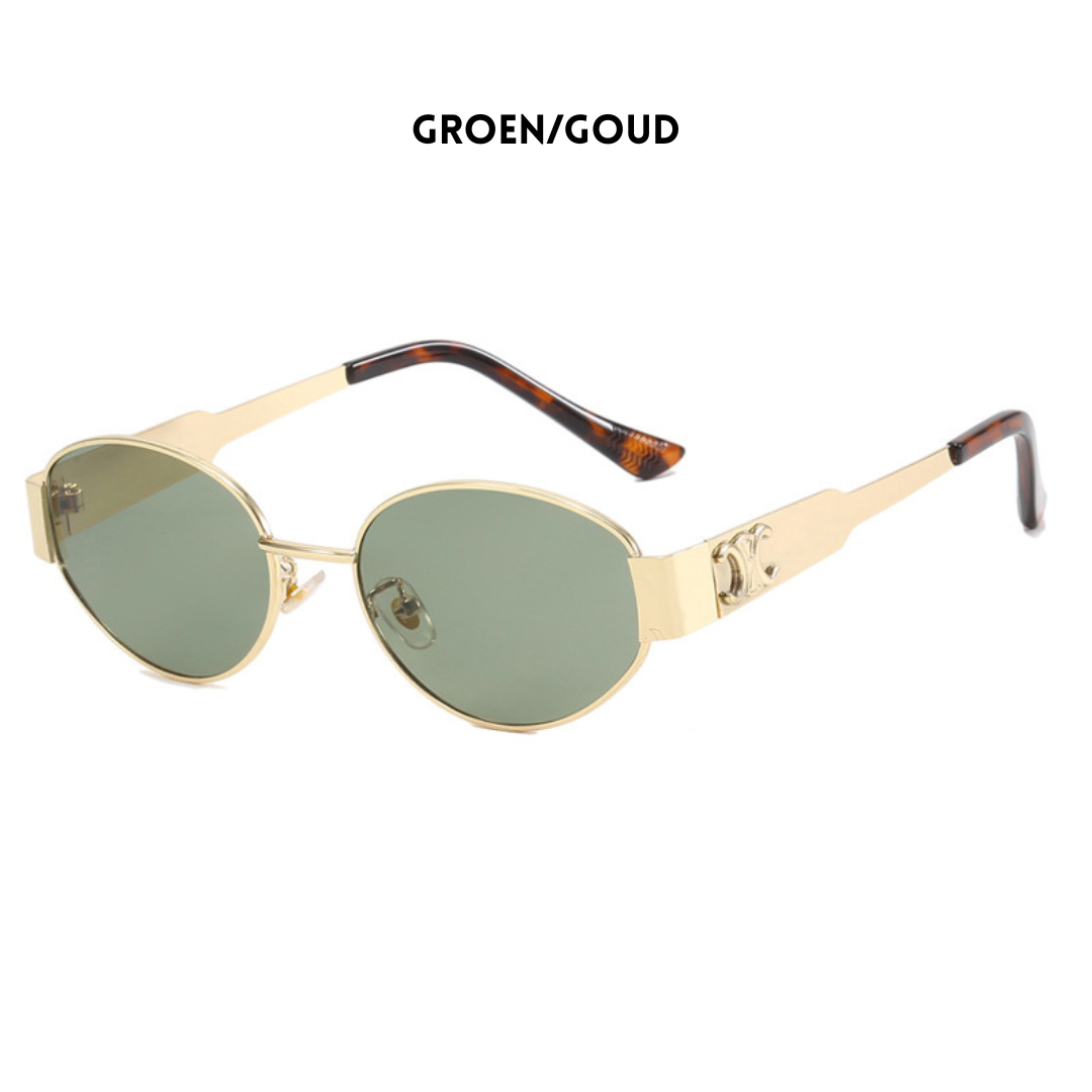 Vintage Gold Oval Sunglasses