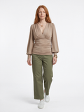 Ruched Long Sleeve Blouse