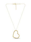 Minimalist Open Heart Pendant Necklace
