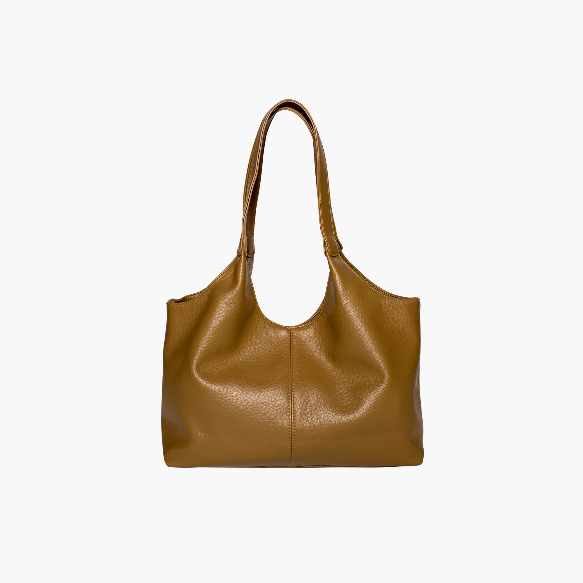 Oversized Slouchy Vegan Leather Shoulder Tote Bag