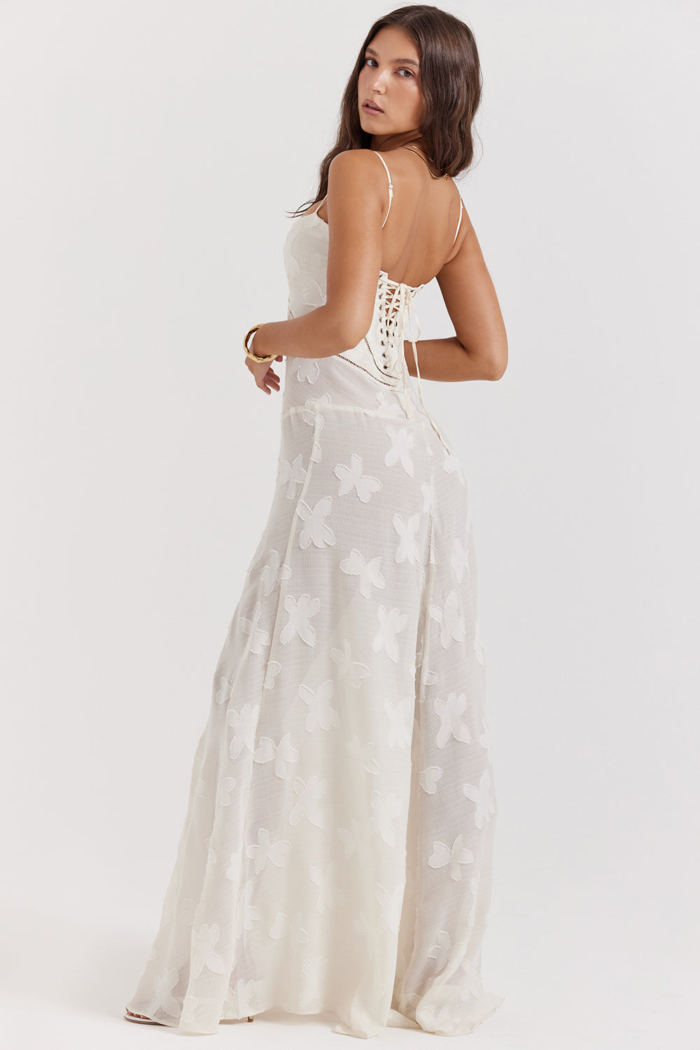 Embroidered Sleeveless Maxi Dress