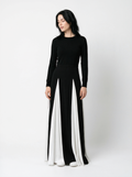Black and White Flowing Maxi Dress