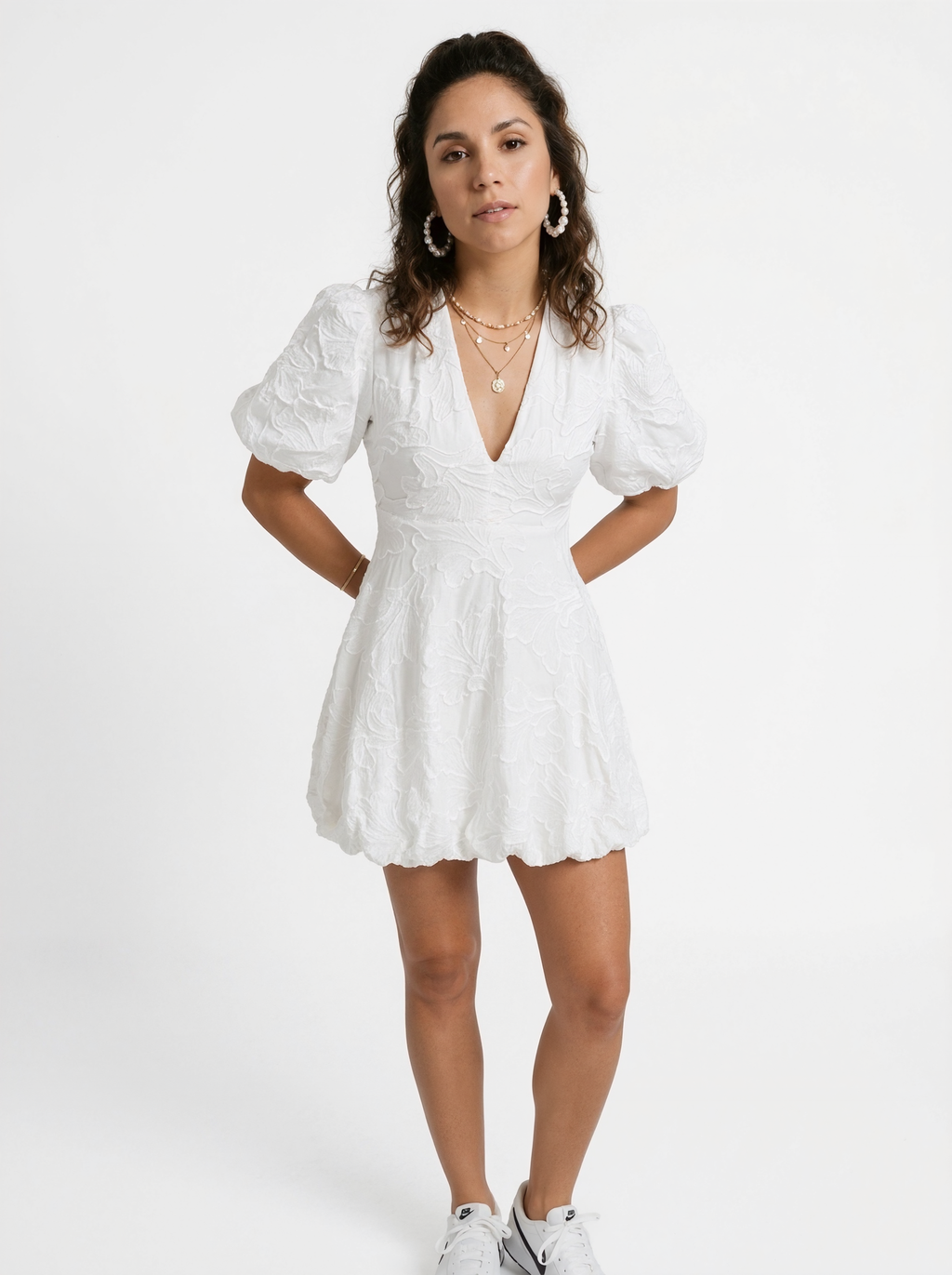 Italian Textured Midi Dress