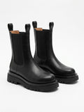 Black Chunky Sole Chelsea Boots