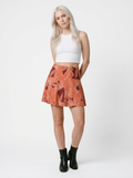 Printed A-Line Skort-Style Short
