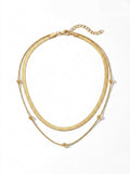 Layered Gold Bead Necklace