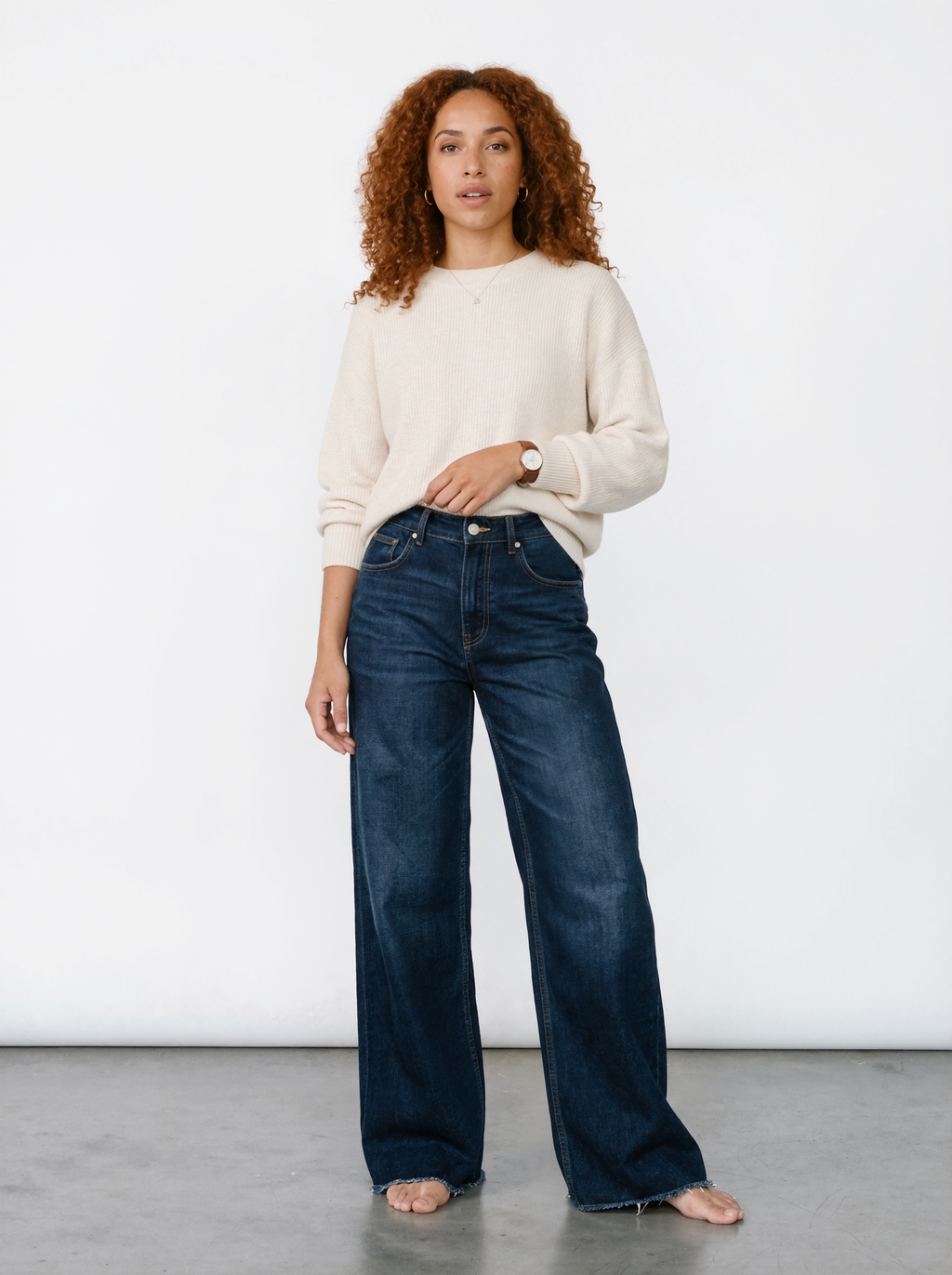 High-Waist Wide-Leg Jeans