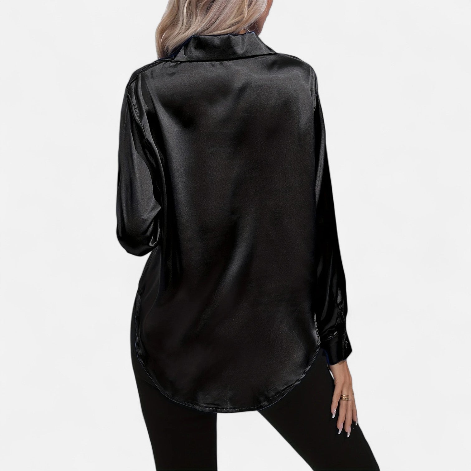Satin Long Sleeve Blouse