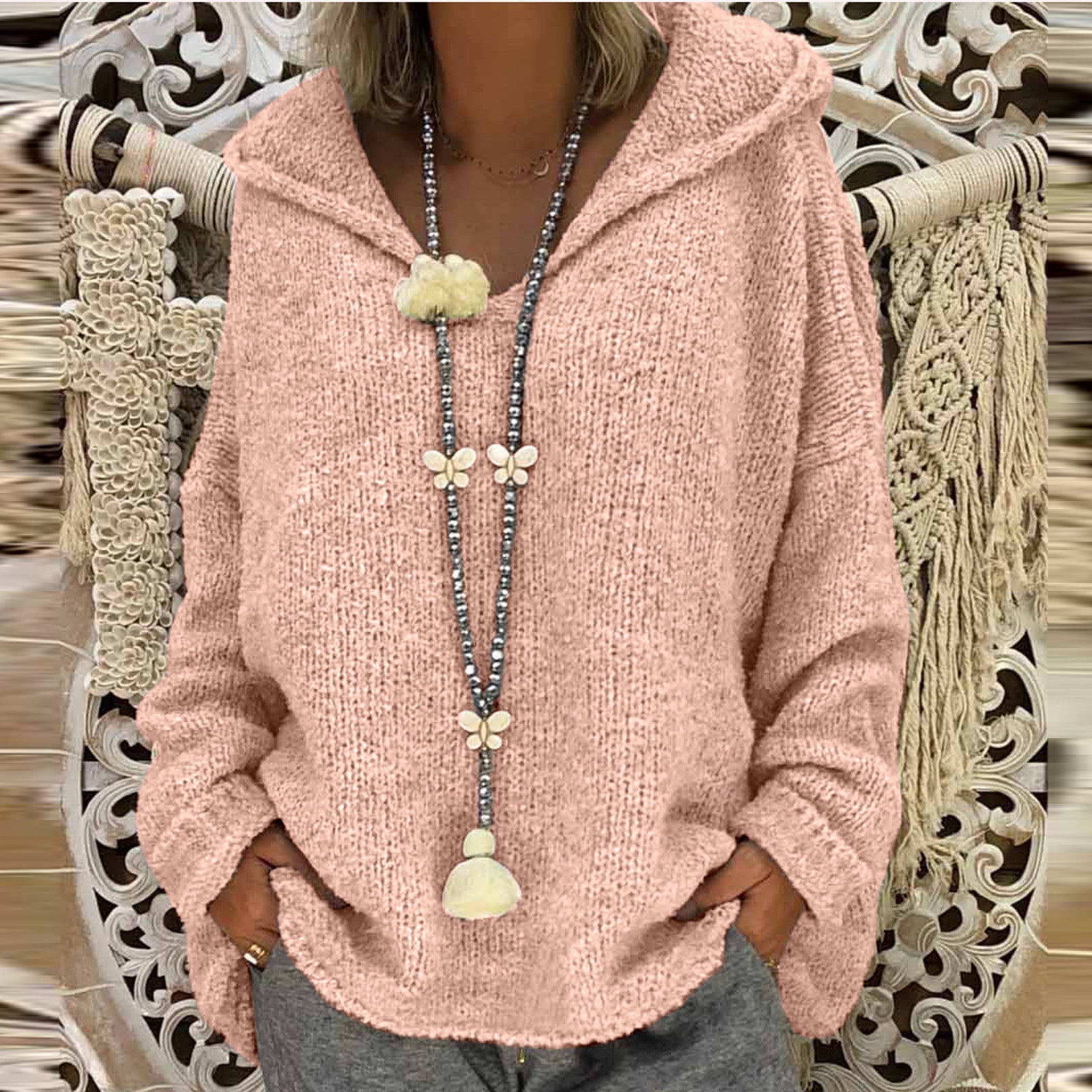 Cozy Relaxed Hooded Sweatshirt