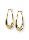 Gold Teardrop Hoop Earrings