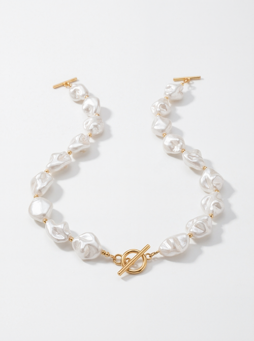 Baroque Pearl Toggle Necklace