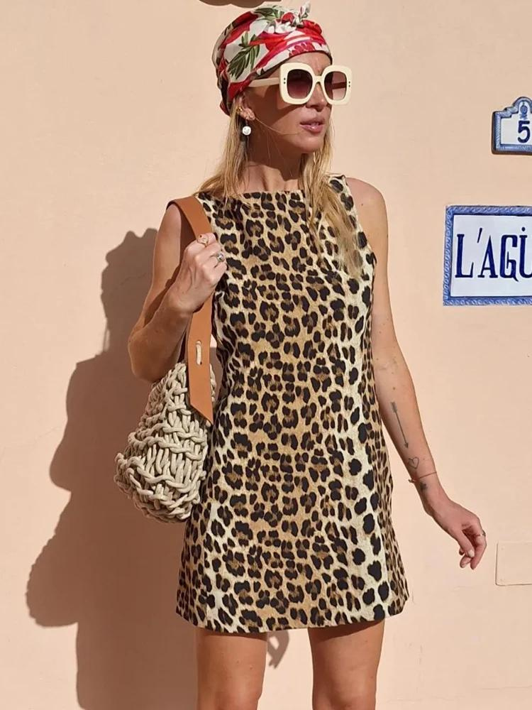 Leopard Print Mini Dress