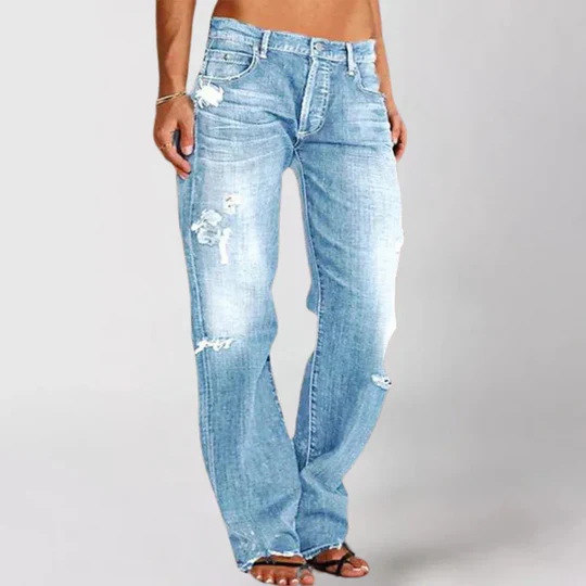 High Waist Cropped Wide Leg Jeans