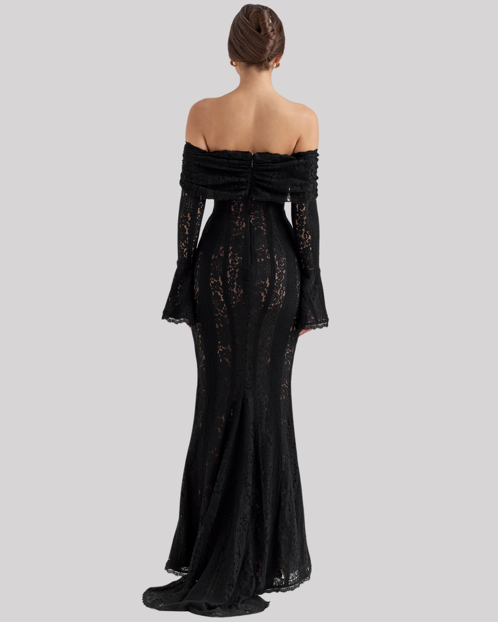 Lace Off Shoulder Maxi Dress