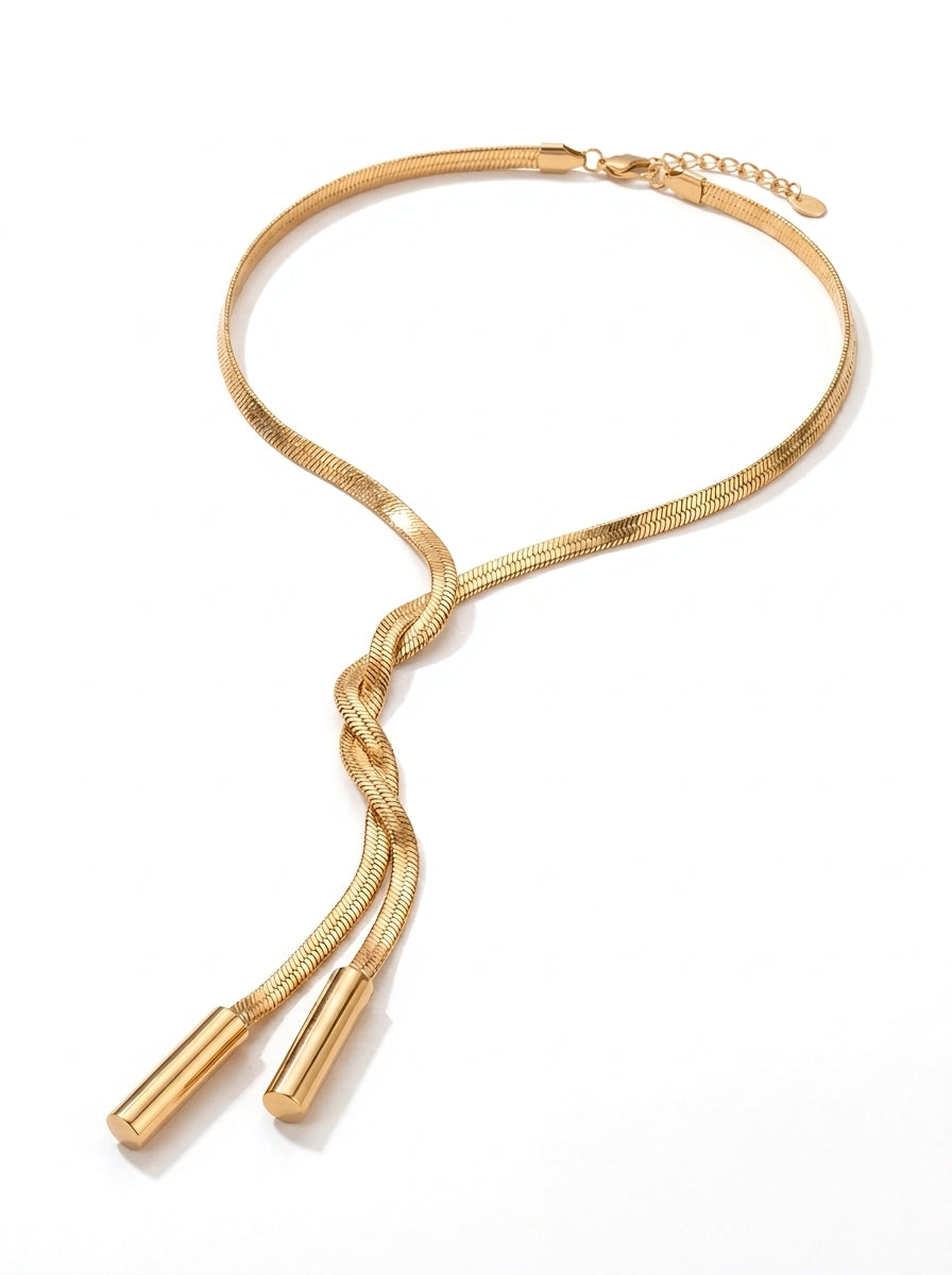 Adjustable Snake Lariat Necklace