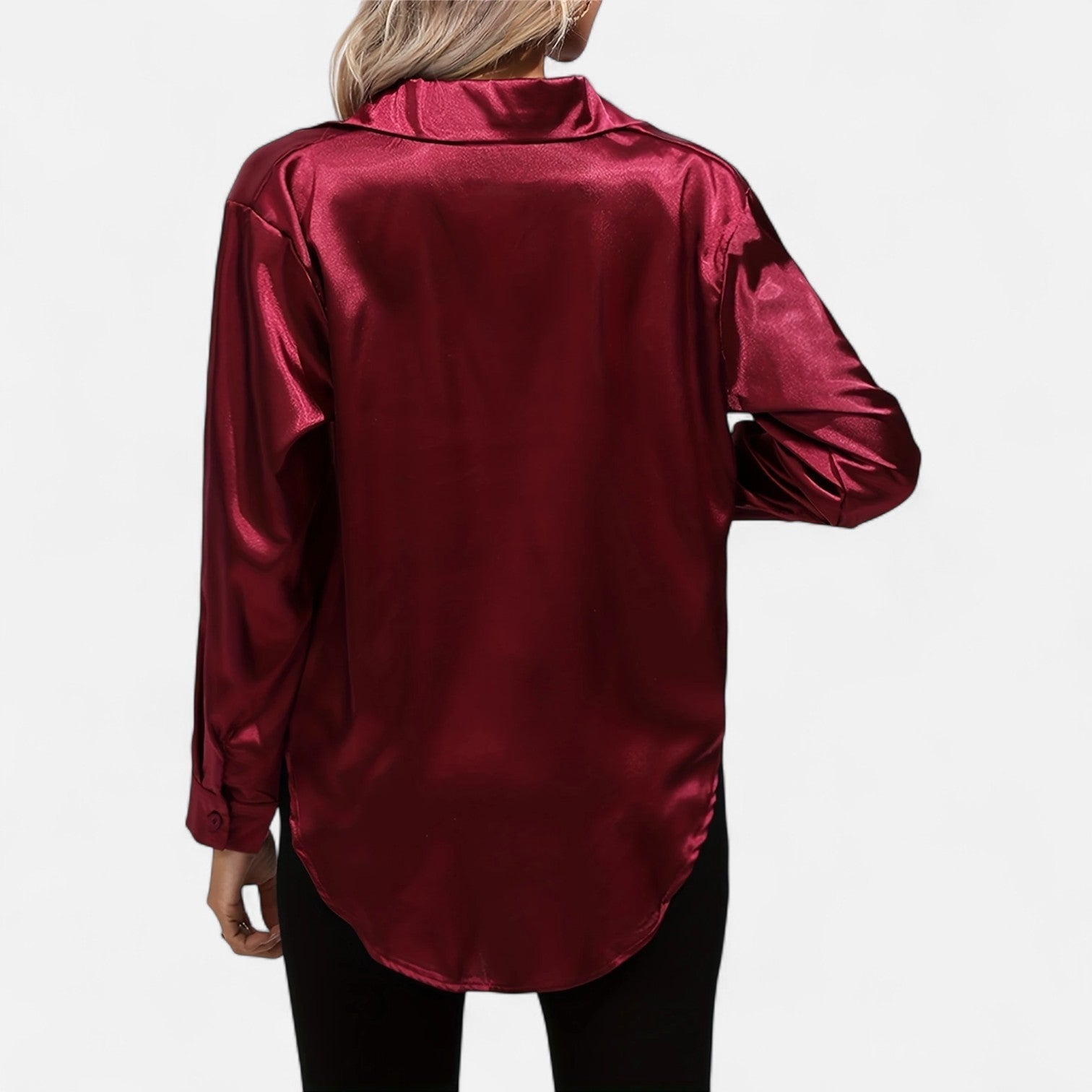 Satin Long Sleeve Blouse