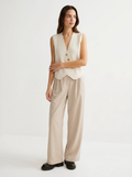 Asymmetrical Button Vest Top