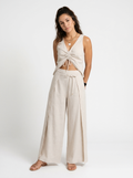 Relaxed Tie-Front Matching Set