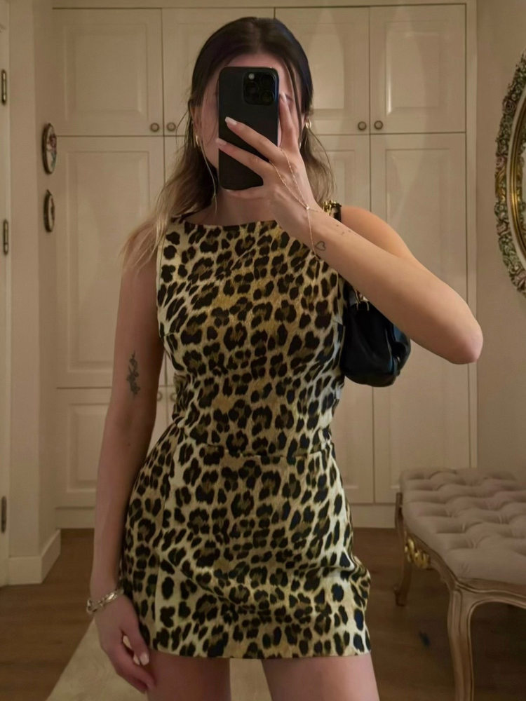Leopard Print Mini Dress