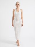Halter Ruched Maxi Dress